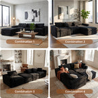 108-inch high-Resilience Boneless Sponge Sofa with 30 Density, Double-Layer