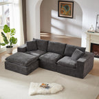 Tidyard Modern Chenille Cloud Sofa – Soft, Comfortable & Stylish Living Room Couch for Home, Apartment or Office Use – Easy to Combine, Durable Fabric with High-Density Sponge Fill