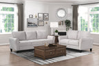 Tidyard Modern Transitional Sand Hued Textured Fabric Sofa with Attached Cushions, Solid Wood Frame, Pocket Coils, Faux Wood Feet, 80.? x 3? x 34.?H