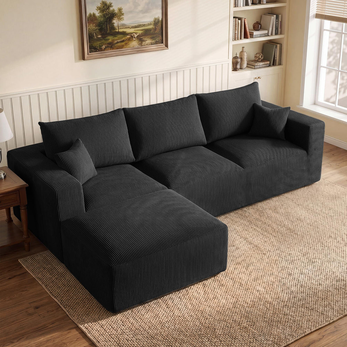 113" Modular Sectional Sofa Bed Boneless Sofa Couches for Living Room