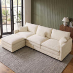 111" Modular Sectional Sofa, Deep Seat Cloud Couch Sectional with Ottoman