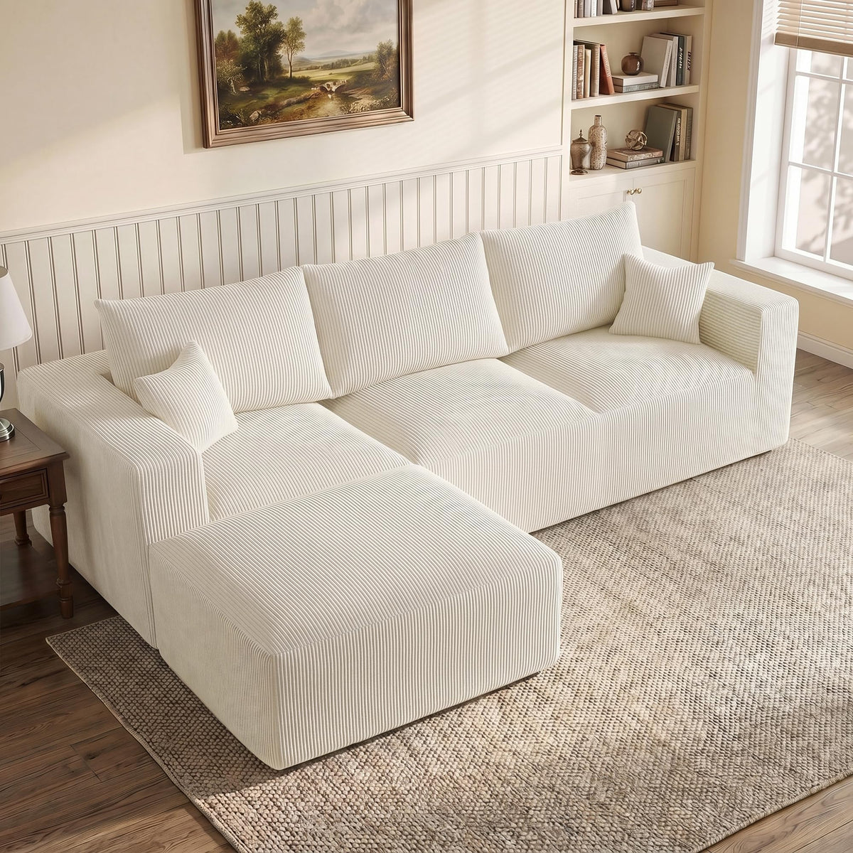 113" Modular Sectional Sofa Bed Boneless Sofa Couches for Living Room