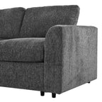U-Style 101.57" Modern 3-Seater Sofa, Chenille Upholstered Couch with Solid
