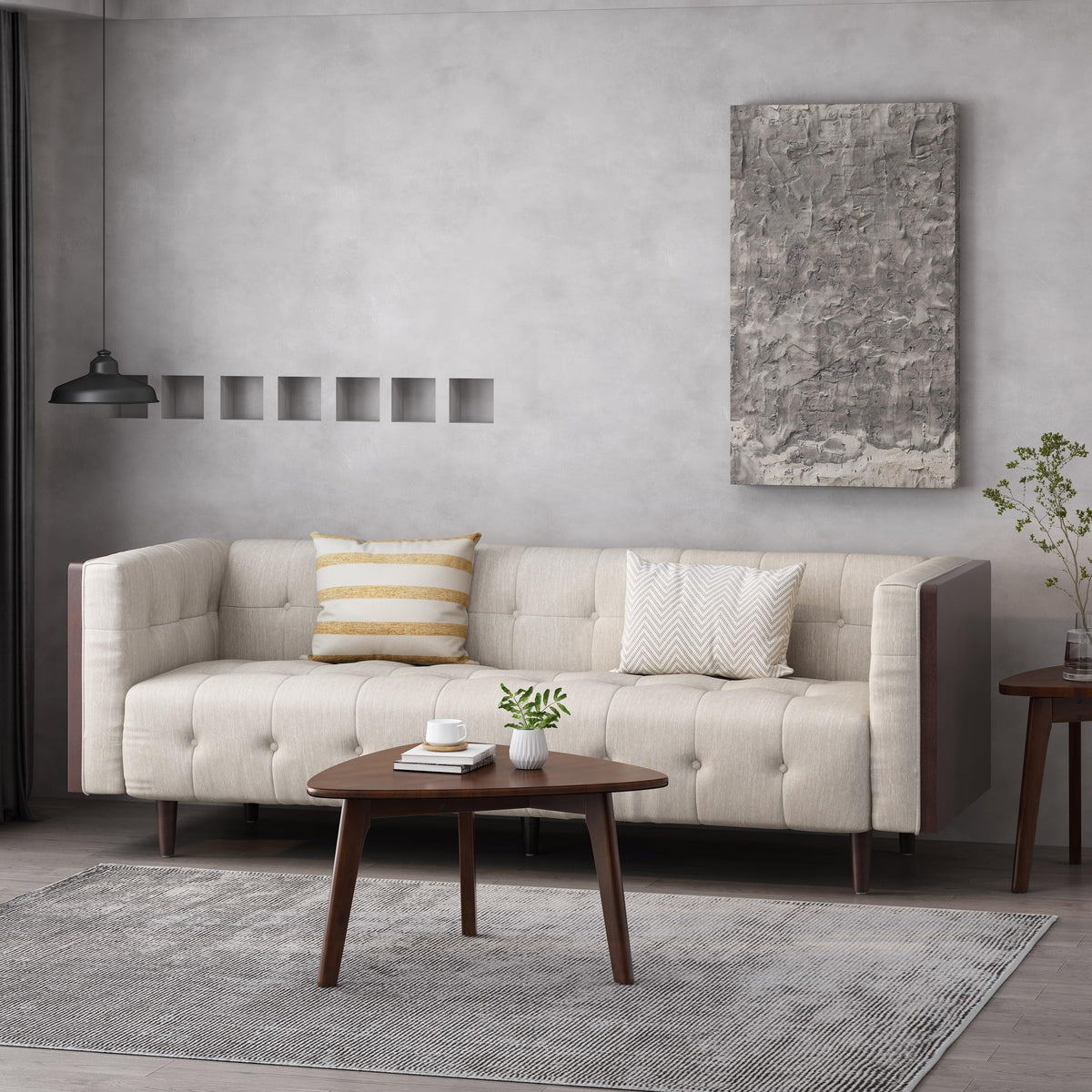 102 Inch Modular L-Shaped Sofa with Storage, Black Linen Fabric Sectional