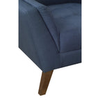 Wallace & Bay Browning Blue Loveseat with Deep Tufting and Stitching Details