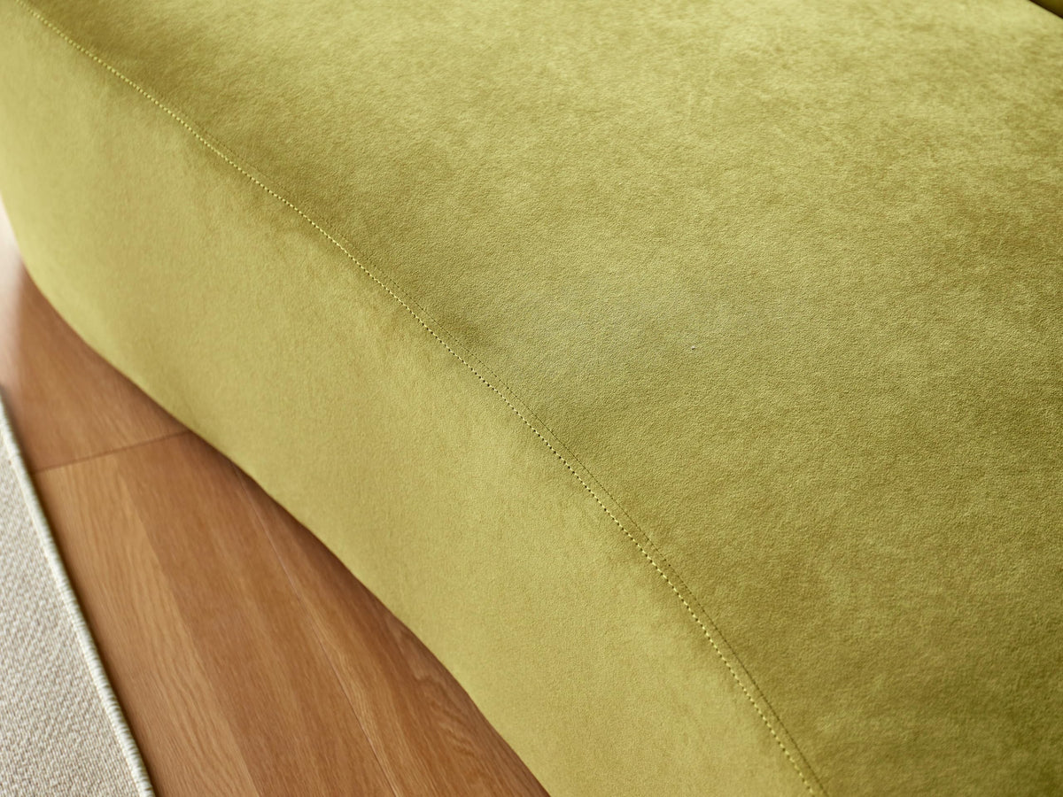 Tidyard Curved Sofa, 6 Seater Half Moon Design High-Density Foam Velvet Couch for Living Room Office Apartment