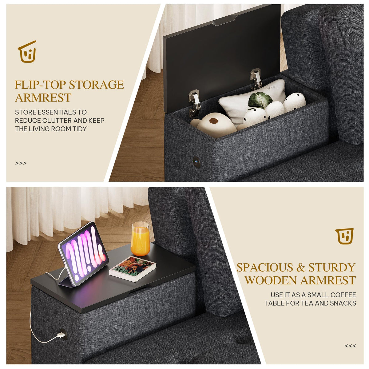 YITAHOME Queen Size Sleeper Sofa 62 20260918QWE62