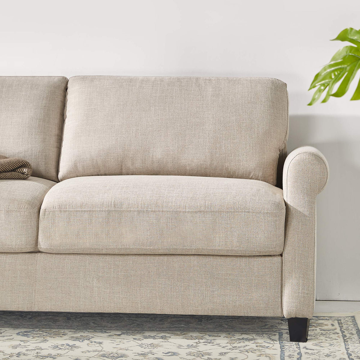 Zinus Josh Sofa Couch/Easy, Tool-Free Assembly, Beige