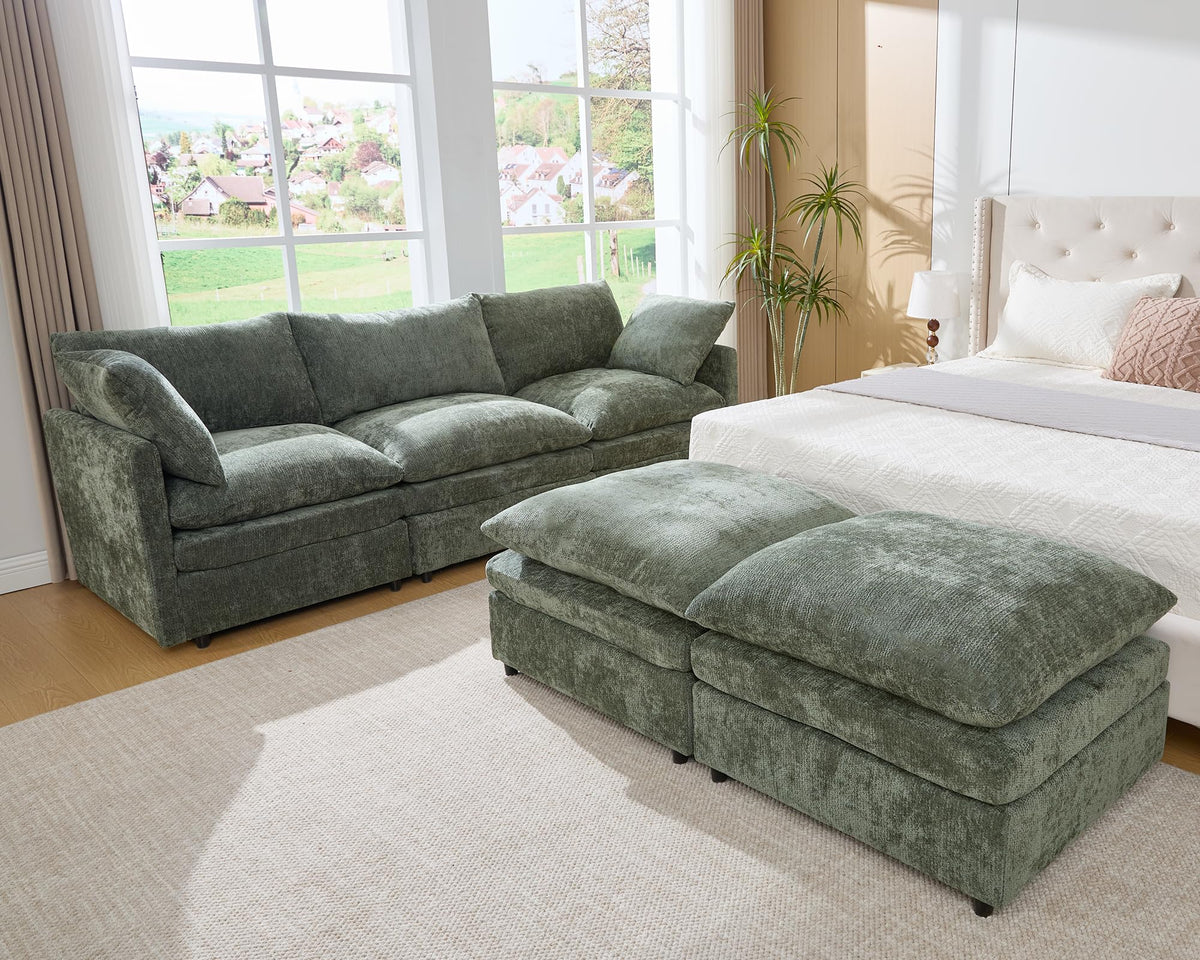 U Shaped Sectional Couches for Living Room 97"
