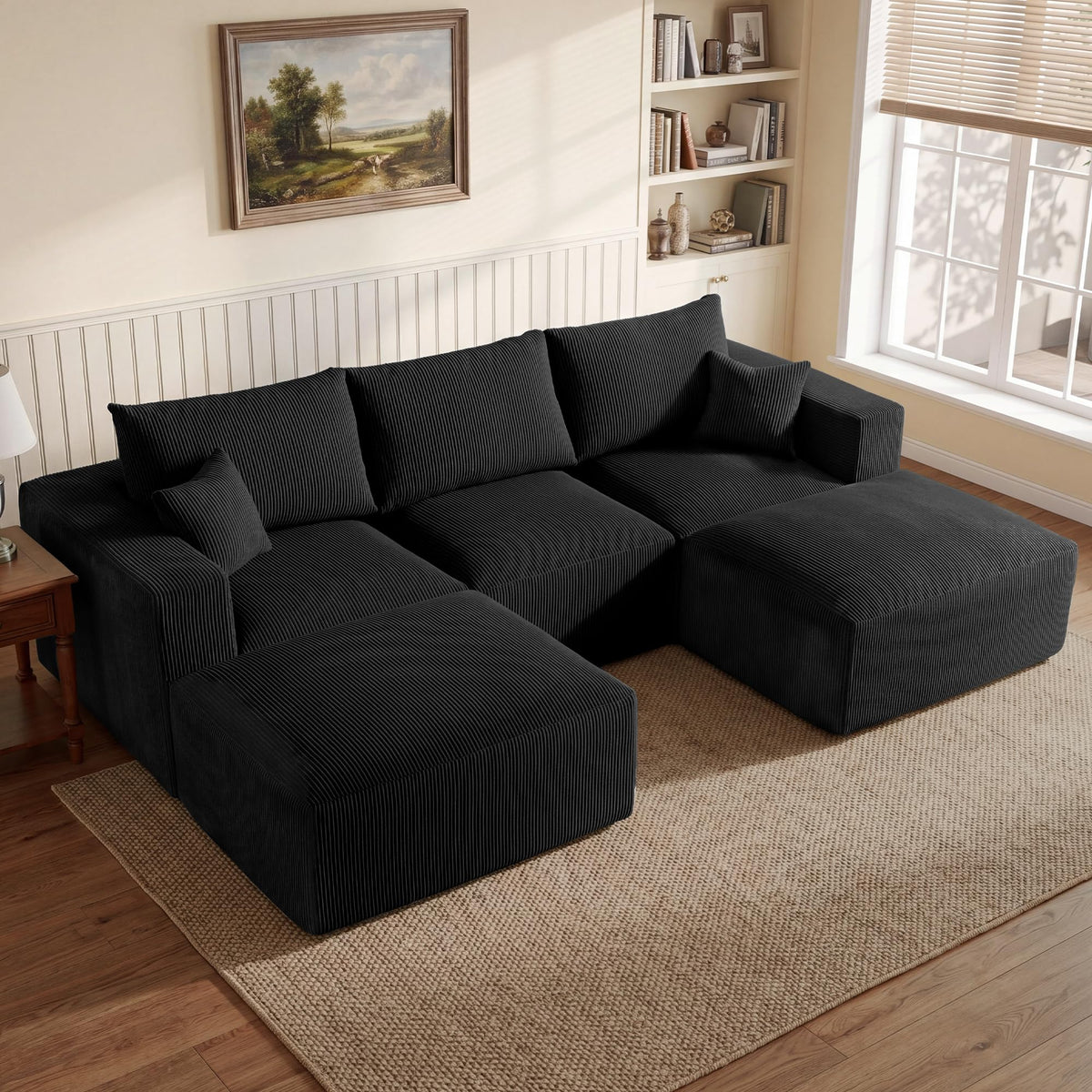 113" Modular Sectional Sofa Bed Boneless Sofa Couches for Living Room