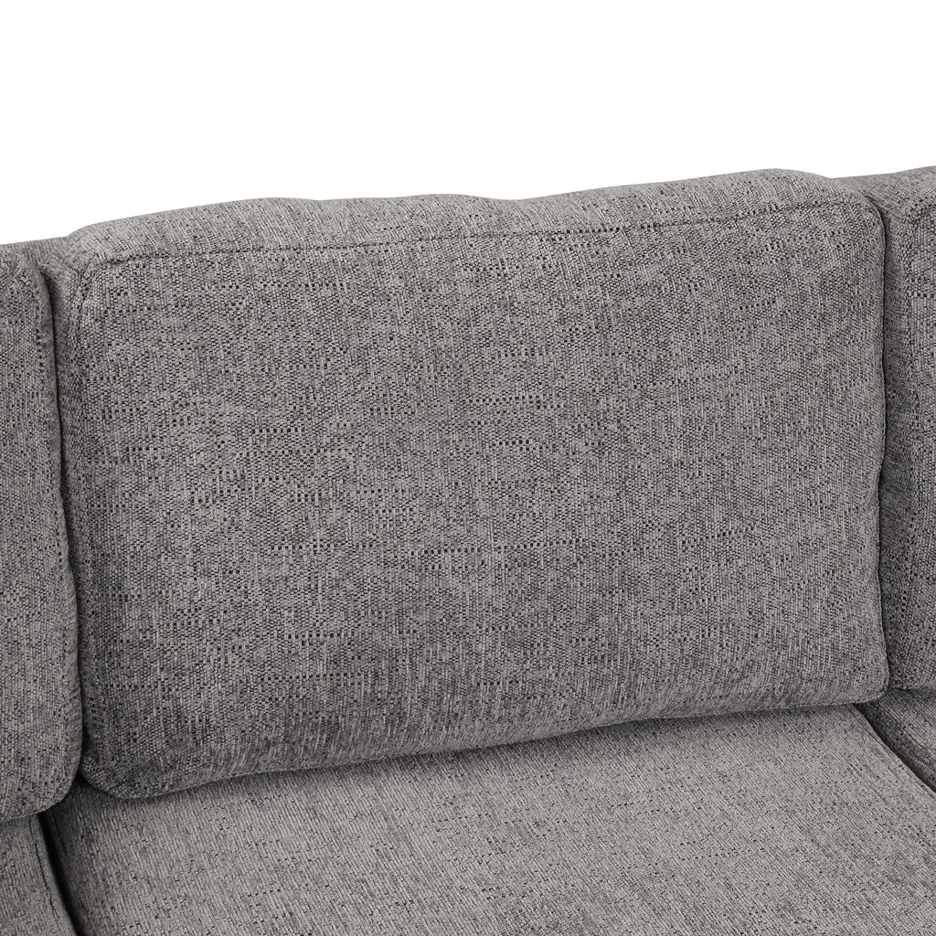 U-Shaped Sectional Sofa Bed with USB Ports, Power Sockets, Storage Chaise, and Pillows for Modern Living Room, Light Gray