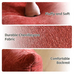 WJShome Modular Sectional Couch, Lovesofa Convertible Sofa, 77.16in Minimalist Modern Chenille Yarn 2 Seater Living Room Sofa Set for Office & House, Red