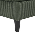 Tidyard Cordory Upholstered Modular Sectional Sofa with 2 Ottomans, Durable Corduroy Fabric, Modern Design with Tall Legs, Easy Assembly, No Tools Required