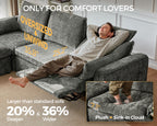 120" Modular Power Reclining Sectional 6 Seater L-shaped Sofa, Chenille