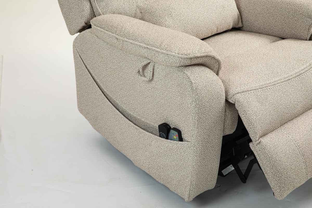 Tidyard Lounge Chair Recliner Sofa with Massage & Heat, Electric Lift Chair for Elderly, 180° Flat Lay, Remote Control, Cup Holder, Wireless Charging, 400 lb Capacity