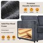109.4'' Curved Modular Sectional Sofa, Round Sofa with Soft Upholstery