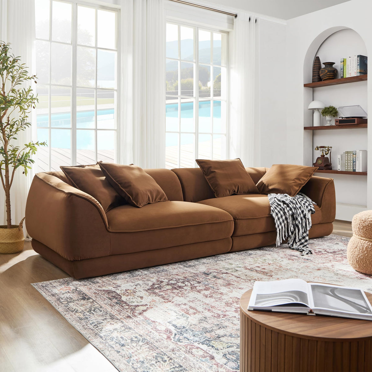 110" Cloud Modular Sectional Sofa for Living Room