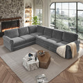 118" L-Shaped Sofa Couch with Pull-Out Bed,Oversize Convertible Sleeper Sofa with Nailhead Trim & Rolled Arm,Chenille Upholstered Sectional Couches,Light Grey