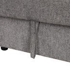 U-Shaped Sectional Sofa Bed with USB Ports, Power Sockets, Storage Chaise, and Pillows for Modern Living Room, Light Gray