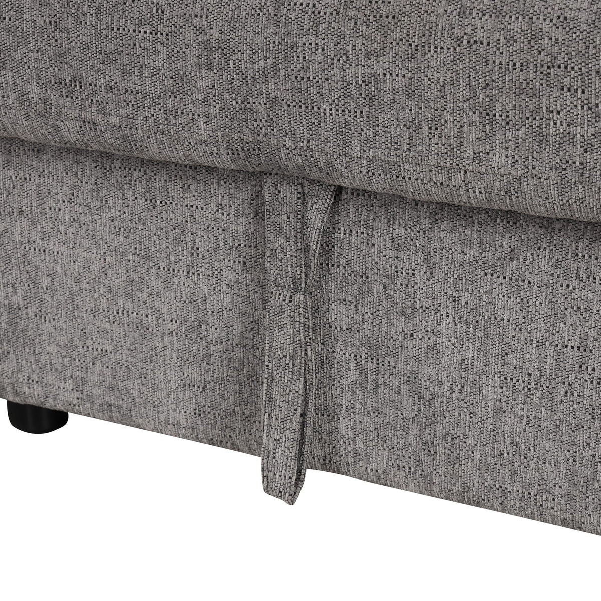 U-Shaped Sectional Sofa Bed with USB Ports, Power Sockets, Storage Chaise, and Pillows for Modern Living Room, Light Gray