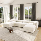 109'' Modular Sectional Sofa, Oversized 4 Seat L Shaped Couch with Storage Ottoman, Extra Deep Seat, Modern Comfy Convertible Chenille Sofa with Chaise, Lounge Couches for Living Room, Camel
