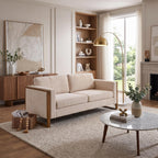 79" Modern Sofa with Solid Wood Legs,3-Seater,Living Rooms,Bedrooms,Apartm