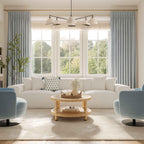 Tov Furniture Mindy Cream Chenille Basketweave Modular Sofa