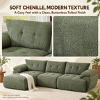 115" Boneless Modular Sectional Couch with Ottoman for Living Room