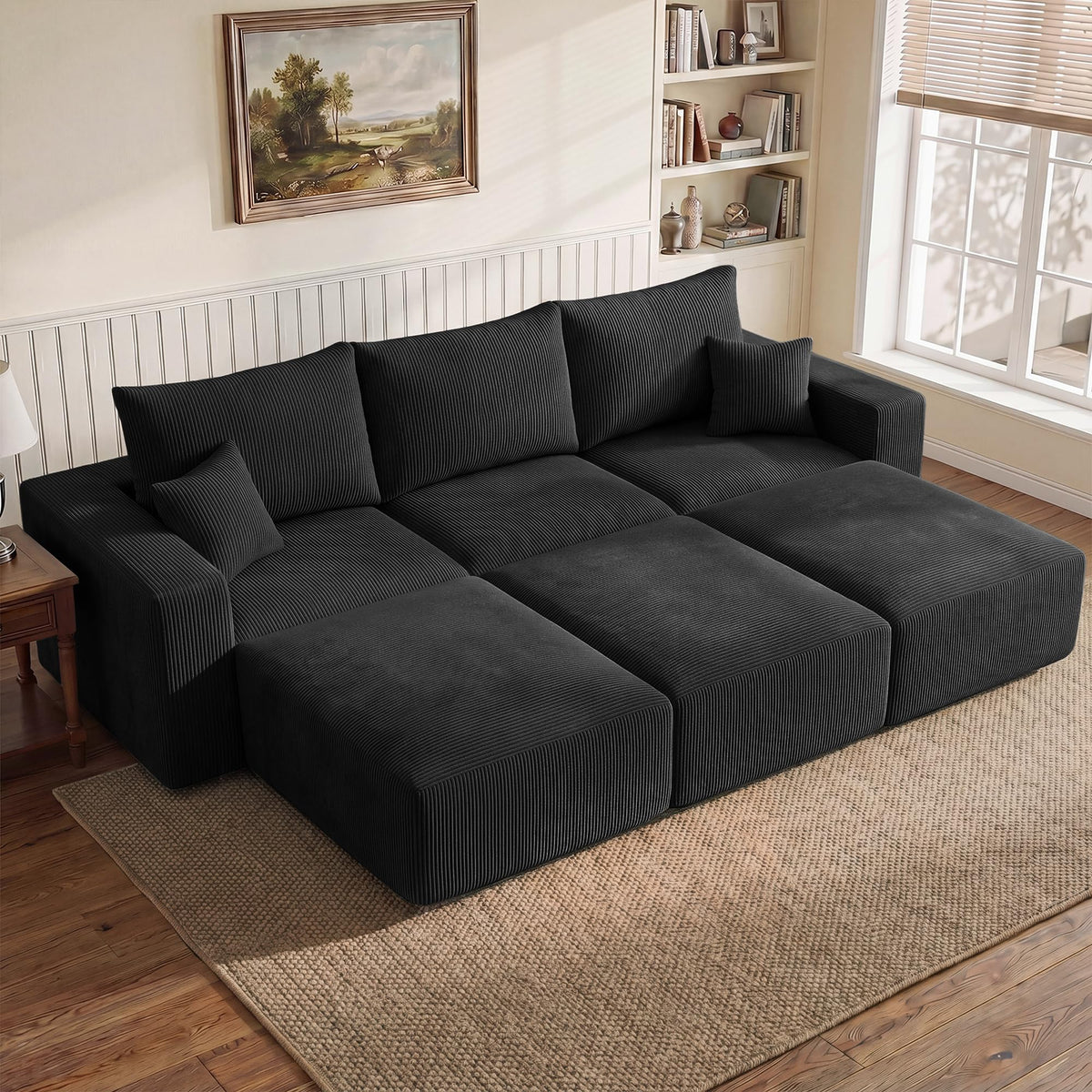 113" Modular Sectional Sofa Bed Boneless Sofa Couches for Living Room