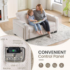 Wall Hugger Power Reclining Loveseat, Loveseat Recliner Sofa, Beige