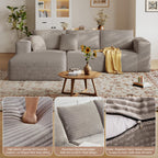 108'' Sectional Boneless Couches for Living Room,Cloud Sectional Couch with L-Shape Chaise,Modern Corduroy Modular Sofa with Deep Seat,No Assembly Required(Left Facing Chaise,Camel)