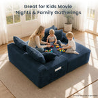 106" Modular Boneless Sofa, Sectional Chaise L-Shaped Couch for Living Room