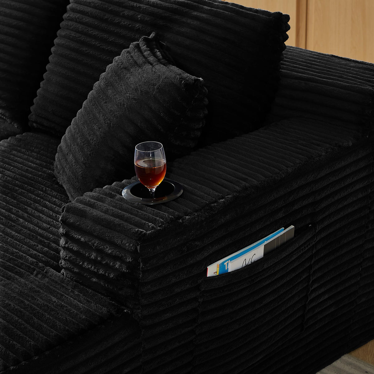 133" Cloud Sectional Boneless Couch for Living Room, Modular U Shaped Sofa
