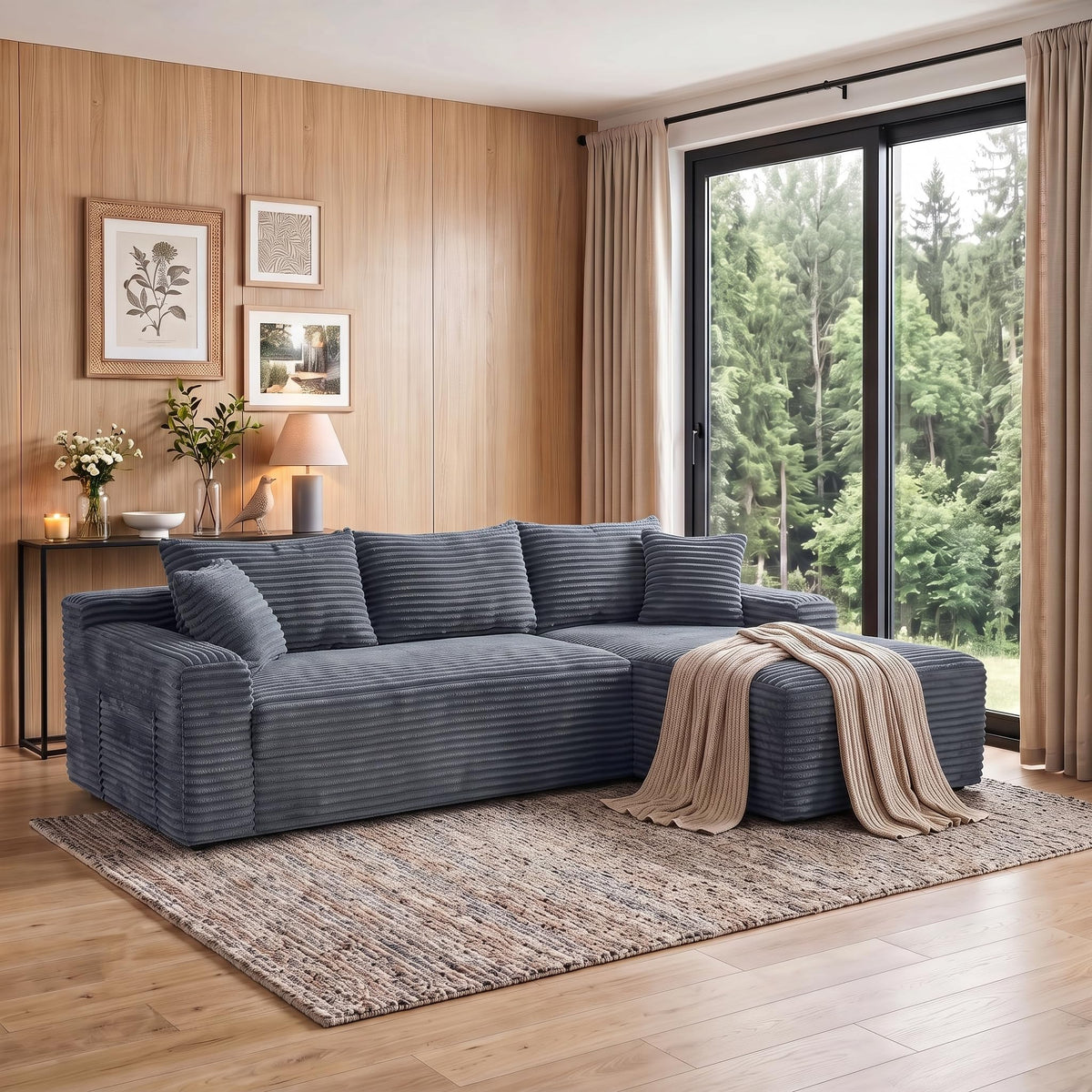 114" Curved Oversized Sectional Sofa,Modern Sherpa 4-Seater Extra Deep & Wide Seat Cloud Couch with 4 Throw Pillows,couches for Living Room&Apartment,No Assembly Required,White