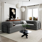 109.4'' Curved Modular Sectional Sofa, Round Sofa with Soft Upholstery