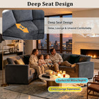 109.4'' Curved Modular Sectional Sofa, Round Sofa with Soft Upholstery
