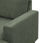 Tidyard Cordory Upholstered Modular Sectional Sofa with 2 Ottomans, Durable Corduroy Fabric, Modern Design with Tall Legs, Easy Assembly, No Tools Required
