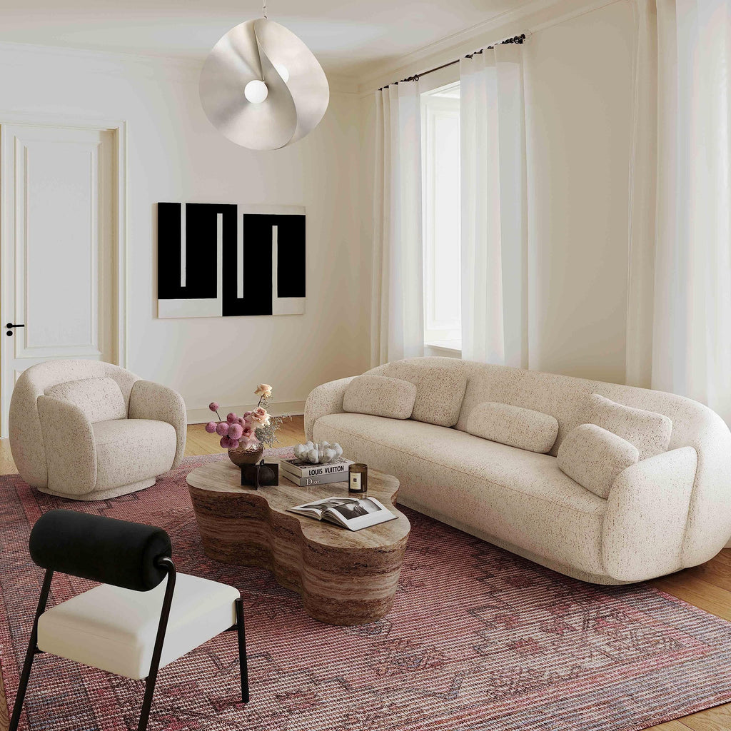 Tov Furniture Misty Cream Boucle Sofa